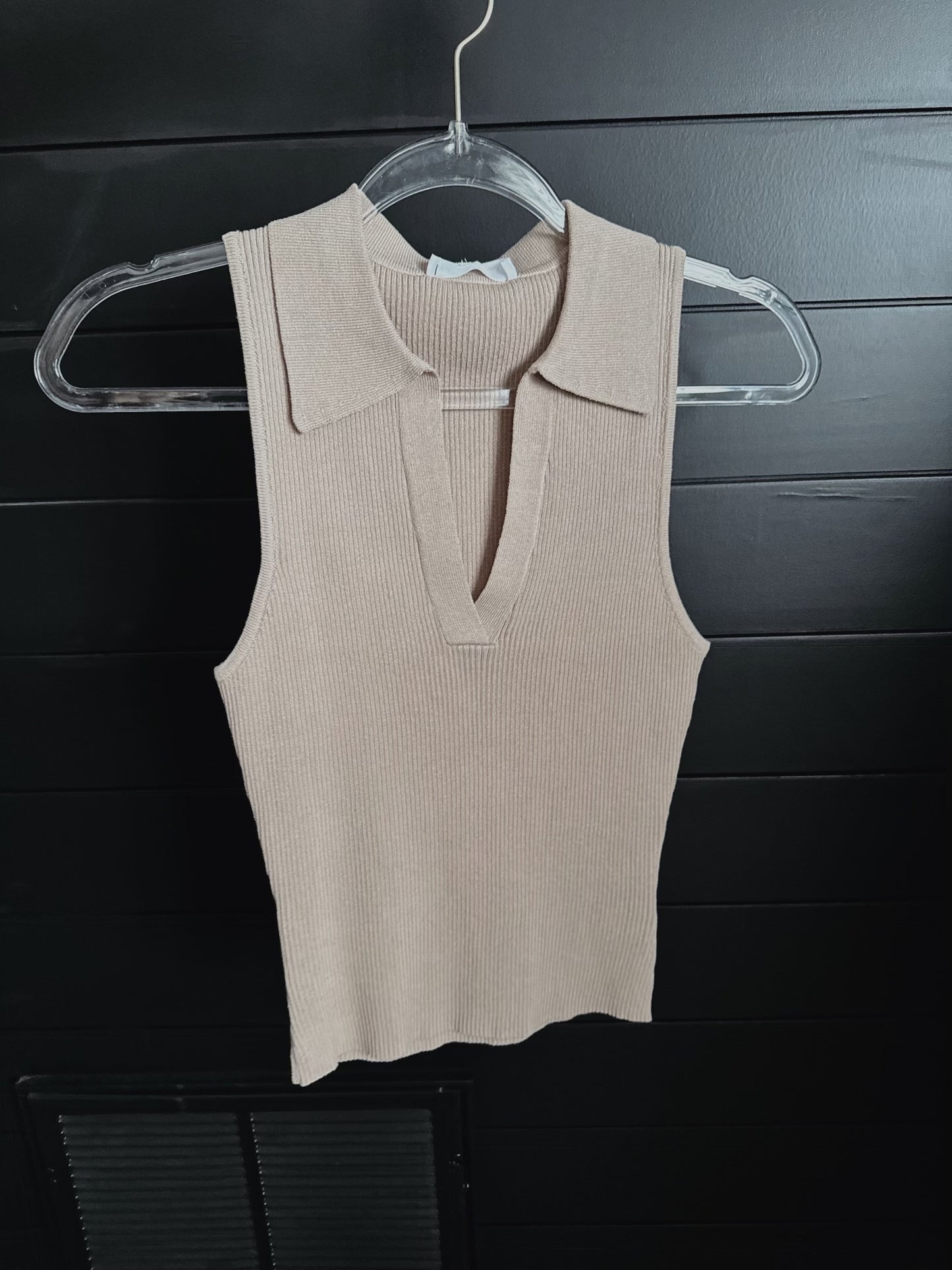 Collared Henley Tank