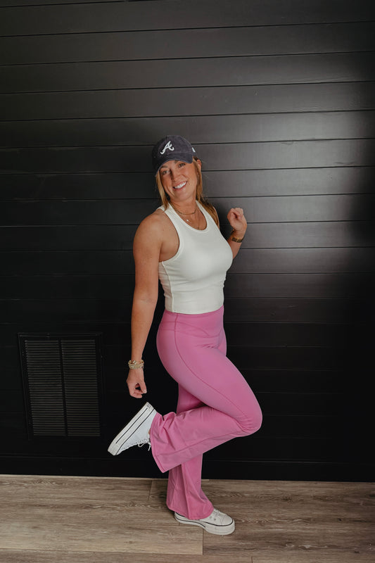 Ribbed Racer Athleisure Tank Top