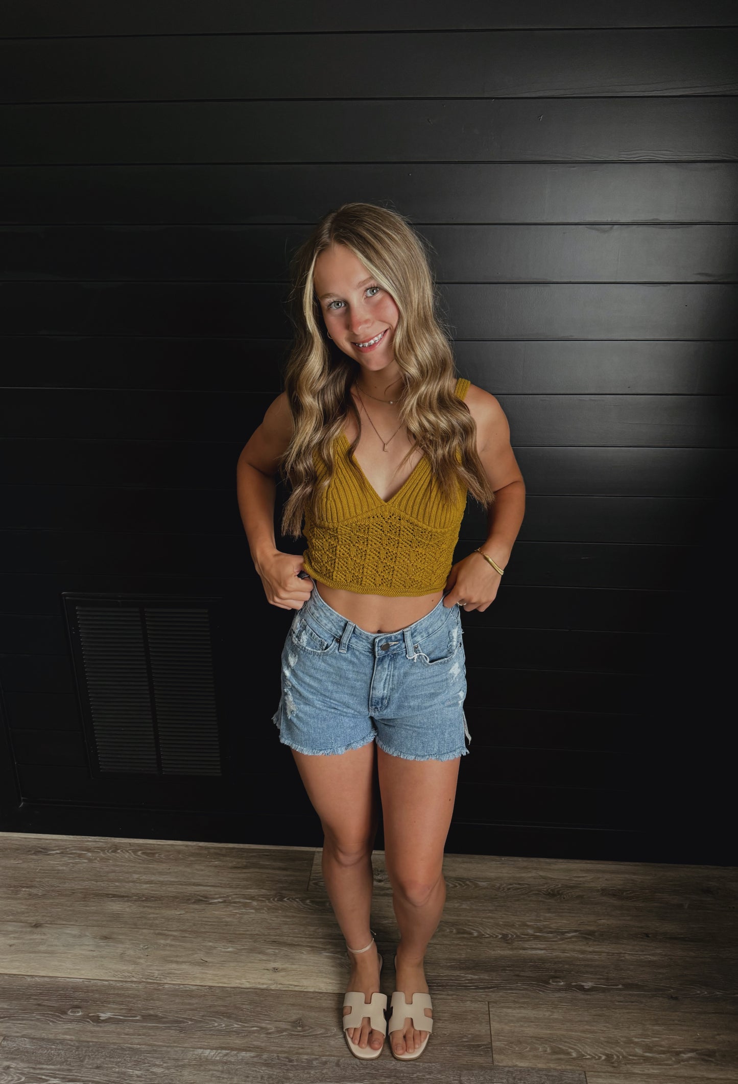 Mustard Sweater Tank