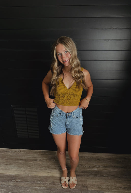 Mustard Sweater Tank