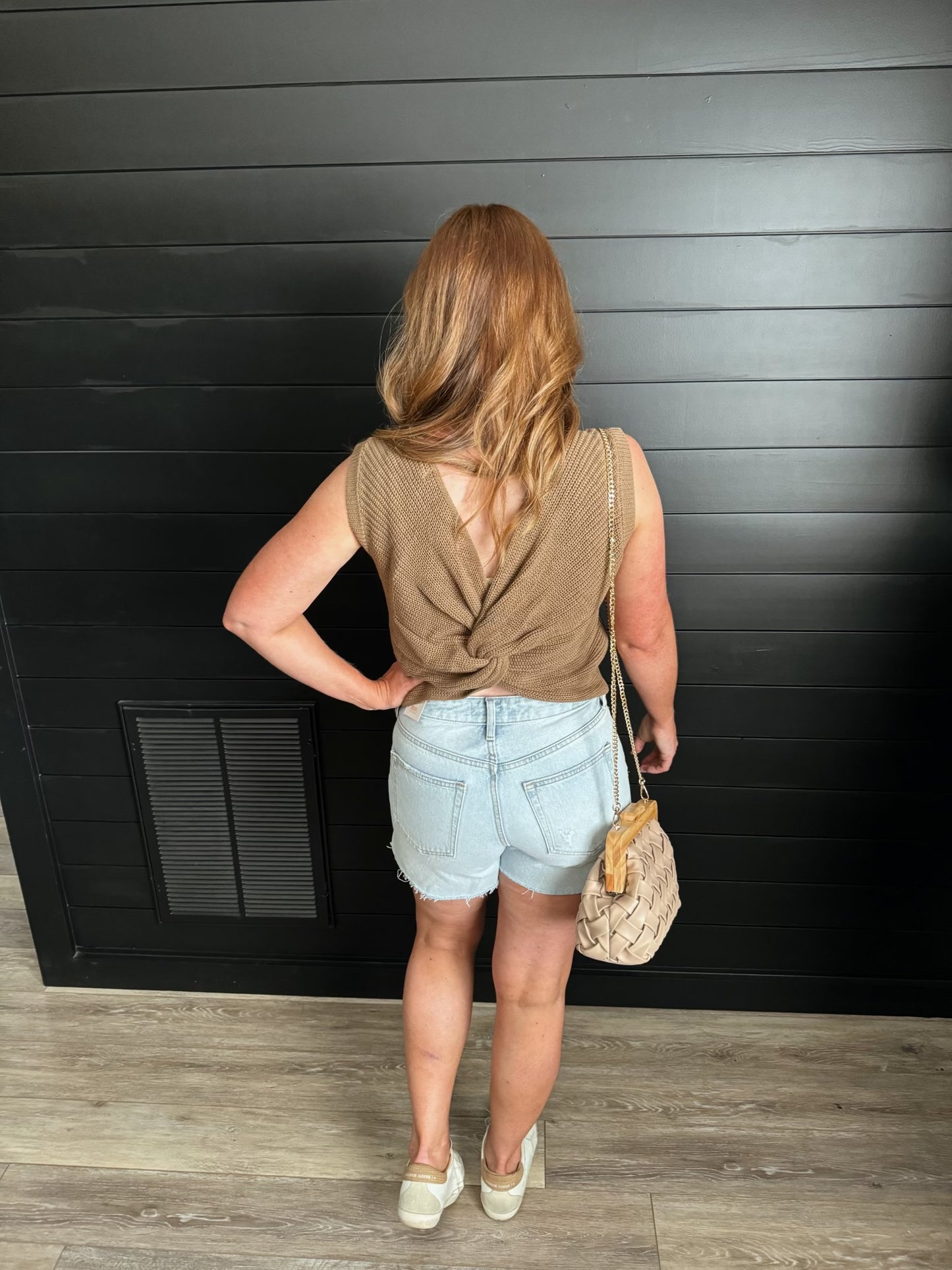 Back Twist Sweater Tank