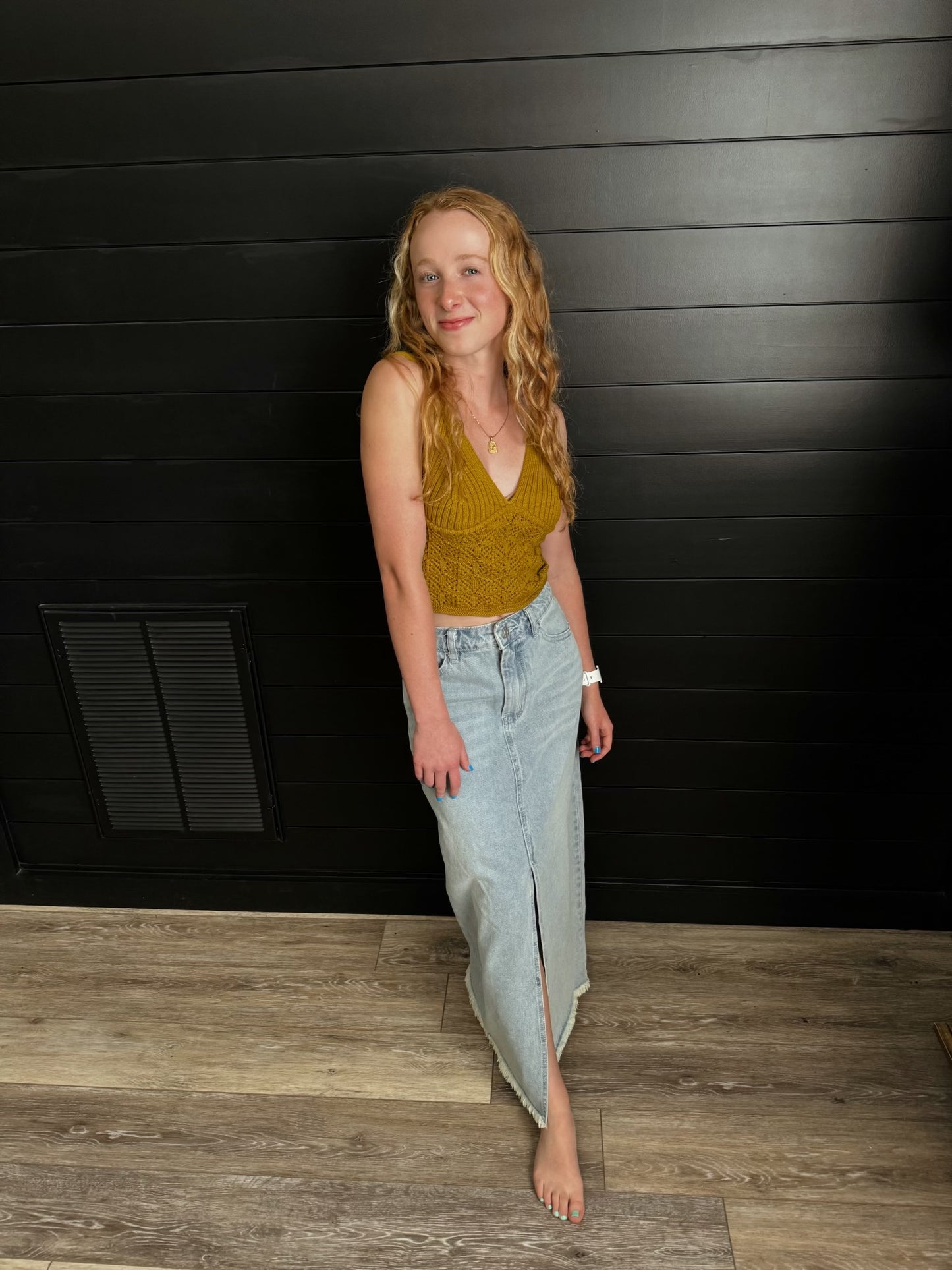 Mustard Sweater Tank